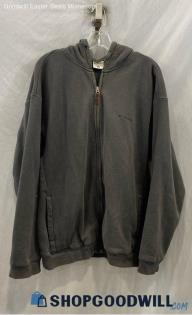 Columbia Men's Gray Full Zip Hooded Fleece Lined Sweatshirt - Size L