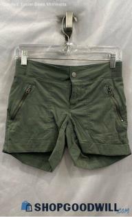 Athleta Women's Army Green Gridstock Lightweight Active Tech Shorts - Size 2