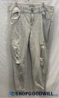 Torrid Women's Light Gray Distressed Knee Jeggings sz 20S