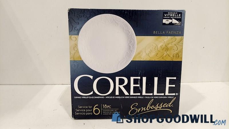 Corelle Bella Faenza Embossed Pc Dinnerware Set Sealed Shopgoodwill Com