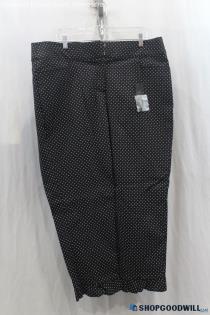 NWT Lane Bryant Women's Black/White Polka Dots Chino Pants SZ 18