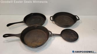 4pc Lodge And Codge Cast Iron Pans