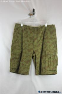 Levi's Men's Green/Brown Patterned Cargo Shorts - Size 36