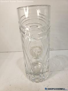 12in Lion Glass Vase