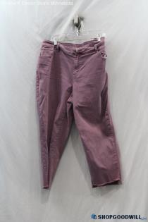 Lane Bryant Women's Lavender Purple Girlfriend Cropped Jeans - Size 24