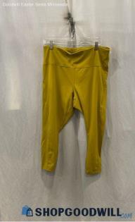 Athleta Women's Mustard Green Pull On Pant - Sz 2X