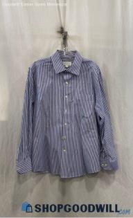 Tommy Bahama Men's Blue/White Stripes Button Up Shirt SZ 16.5 34/35