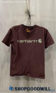 Carhartt Women's Heather Dark Red Graphic T-shirt Sz XS