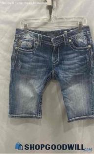 Miss Me Women's Blue Bermuda Jorts - Sz 30