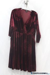 Torrid Women's Red Velvet Casual Dress - Size M