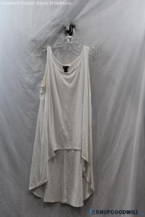 Torrid Women's White Henley High-Low Tank Top sz 14/16