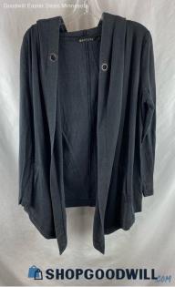 Athleta Women's Black Open Hooded Cardigan Sweater - Sz M