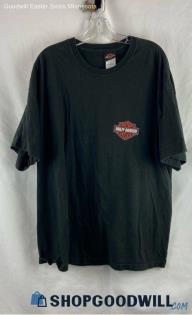 Harely-Davidson Hanes Beefy-T Men's VTG '04 Black Logo Graphic T-Shirt - Sz 2X