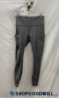 Athleta Women's Gray Heathered Side Pocket Ankle Leggings - Sz XS