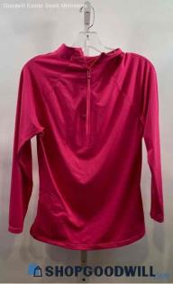 Athleta Women's Hot Pink 1/4 Zip Sweatshirt Sz L