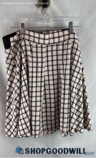 Torrid Women's Pink/Black Plaid Back Zip Pleated Skirt - Sz 1X/14/16