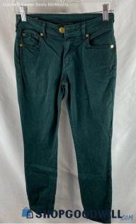 True Religion Women's Green Lyocell Jeans - Sz 25