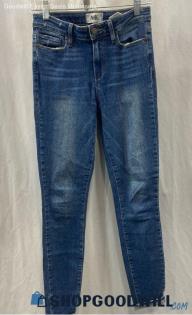 Paige Women's Blue Wash Skinny Ankle Jean - Sz 26