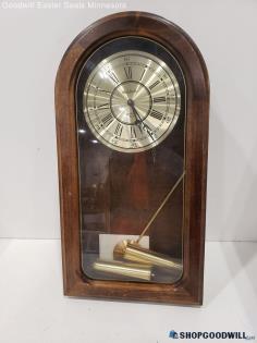 Bulova Vintage Brown Clock Not tested