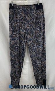 Athleta Women's Black/ Multicolored Patterned Pull on Jogger Pants - Sz 6