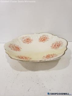 Elfenbein C Rosenthal White/salmon Floral Print Saucer