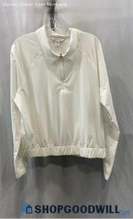 Athleta Women's White Windbreaker Sweater - Sz XL