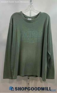 Columbia Men's Green Graphic LS Shirt Sz XXL