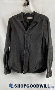 Madwell Women's Charcoal Gray Chambray Button Up Shirt - Sz S