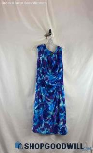 Ralph Lauren women's Floral Blue/Purple Casual Dress - Sz 12