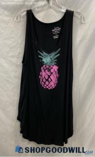 Torrid Women's Black Pineapple Graphic Design Tank Top - Sz 18/20