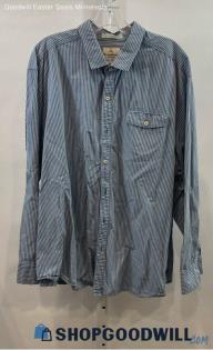 Tommy Bahama Men's Blue Stripe Button Up Shirt Sz XXL