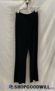 Chico's Women's Black Pull On Wide Leg Leggings - Sz 12