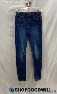 Lucky Brand Women's Weathered Blue Dark Washed Skinny Jeans - Sz 4