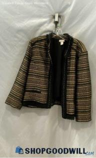 Chico's Women's Black/Gold Coat - Sz XL