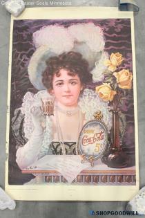 Coca Cola Gibson Girl 23"x35" Artko Studios Ad 106 Beverage Advertisement Poster