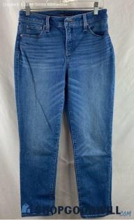 Chico's Women's Dark Blue Slim Leg Cropped Jeans - Sz 4