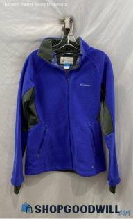 Columbia Men's Blue Fleece Jacket Sz L