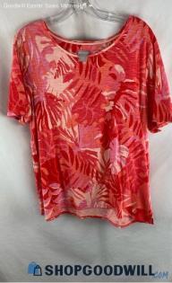 Chico's Women's Coral/Red Cotton Blouse - Sz L