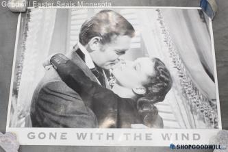 "Gone With The Wind" Vivien Leigh Clark Gable Historical Romance Movie Poster