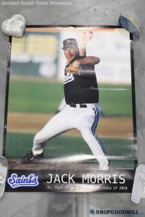 "Jack Morris" Unsigned Saint Paul Saints Minnesota Baseball Sports Poster Decor