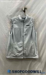 Columbia Women's Light Gray Fullzip Vest - Sz L