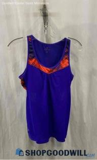 Athleta Women's Purple/Orange Racer Back Tank Shirt - Sz M