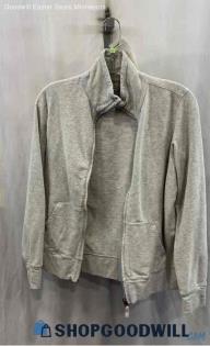 L.L.Bean Women's Heather Gray Fleece Full Zip Sweater - Sz XS