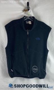 The North Face Men's Black Fleece Lightweight Zip Up Vest - Sz L