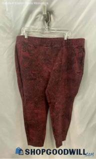 Lane Bryant Women's Red Mid-Rise Ankle Pant - Sz 22