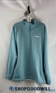 Columbia Men's Dusty Teal Fleece Lined 1/4 Zip Sweatshirt - Sz L