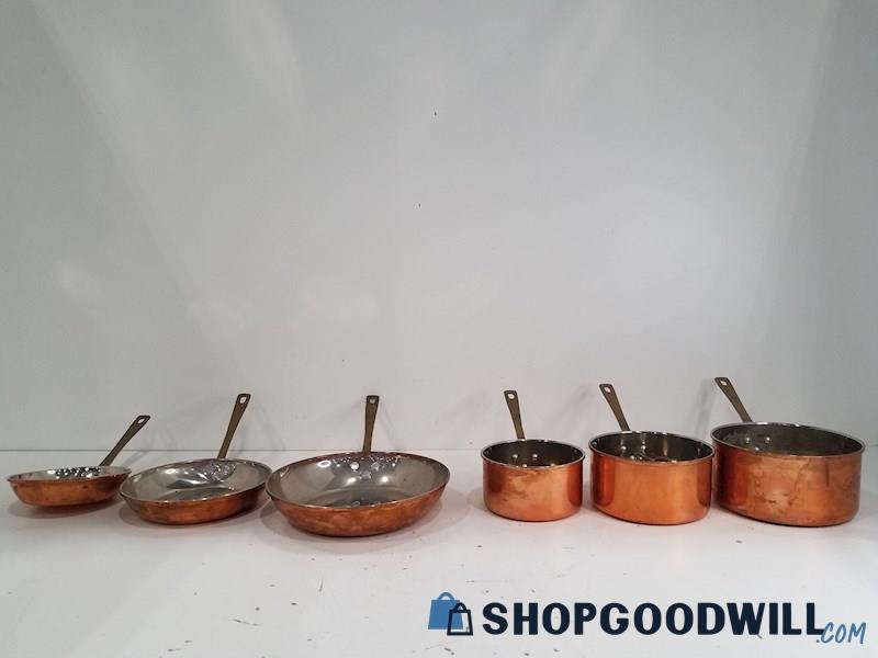 Brass + Copper Metal Pots & Pans Cookware Set