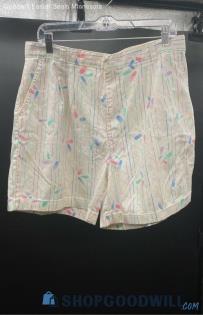 Ms Players Women's White & Pastel shorts  - Sz OS