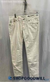 Miss Me Women's White Slim Straight Leg Jean - Sz 29