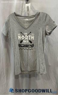 The North Face Women's Heather Gray Graphic T-shirt - Sz S